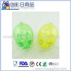 Transparent plastic piggy shape money bank