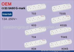 5 way UK Power strips with 2 USB