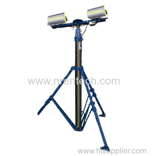 4.2m pneumatic telescopic mast with tripod mounted LED light tower 2x50W