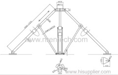 300W metal halde lamps mounted pneumatic telescopic mast lighting tower