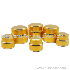 gold aluminum cream jar cosmetic packaging