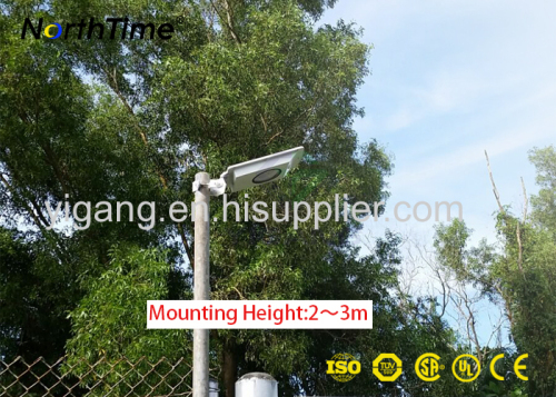 6W all in one solar street light with motion sensor