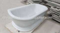 Carrara white marble bathtub