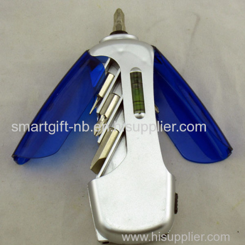 mini tool set with flashlight and tape measure