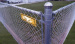 Chain Link Fence With Barbed Wire Arms