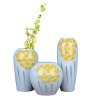 Glazed Decorative Ceramic Vases Set of 3
