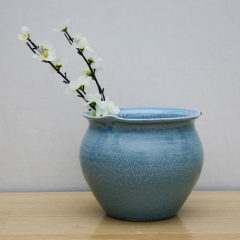 Decorative Ceramic Vases Set of 3 in Blue
