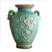 Antique Rustic Style Double Handle Ceramic Flower Vase