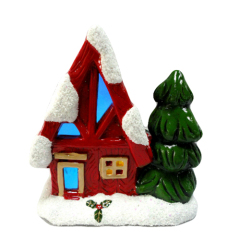 Resin Christmas House Nite Lite Xmas LED Decoration