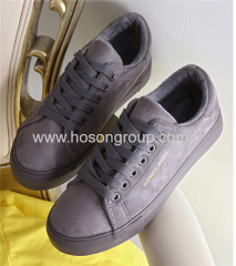 Suede lace lady casual shoes