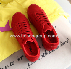 Suede lace lady casual shoes