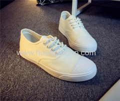 Round toe lace canvas shoes