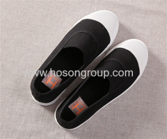 Clip on canvas lady casual shoes