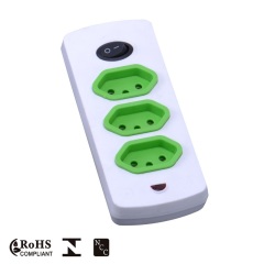 Inmetro Power Strip with 2 Outlets with Switch