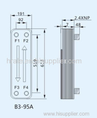 DANFOSS B3-095 BRAZED PLATE HEAT EXCHANGER