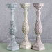 Resin Flora Carved Pillar Candle Holder