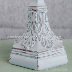 Resin Flora Carved Pillar Candle Holder