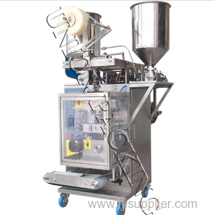 doulble material (hair dye& shampoo) packing machine