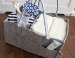 China supplier customized grey baby nursery felt diaper caddy