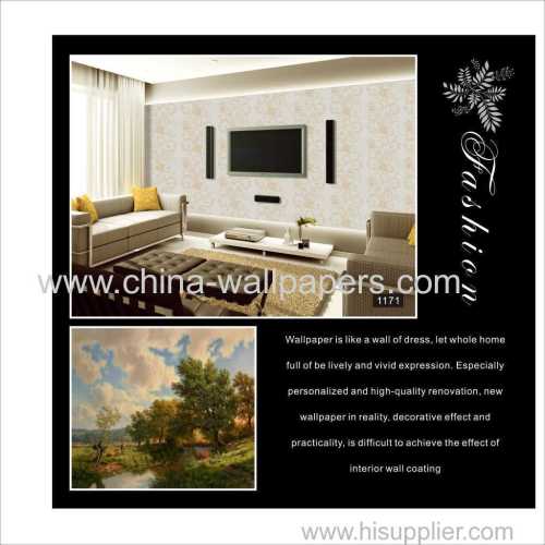Wholesale home decoration wallpaper classic design pvc vinyl wallcovering