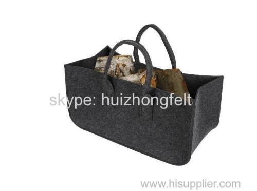 Felt Firewood Bag Newspaper Handbag Shopping Hand Bag (Dark Grey)