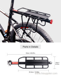 Aluminum Alloy Shelf Saddle Bags Holder 20-29 inch Bicycle rear Carrier