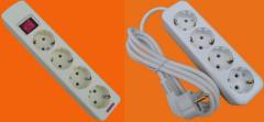 6 way socket-outlet european 16A 250V electrical tabletop extension Socket