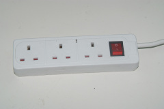 4 ways UK type Power Strip with 2 USB port