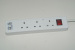 UK power strip with individual switch and surge protection