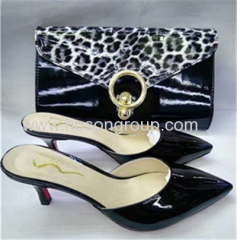 New fashion high heel laides slippers and fashion handbags