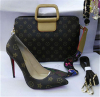 Classical high heel laides shoes and matched handbag