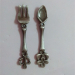 Metal crafted souvenir spoon and fork set wholesale