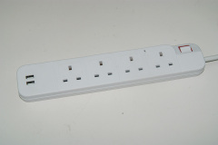 Table 4 way safe electric outlet uk style power strip