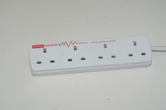 UK plug 5 outlet power strip