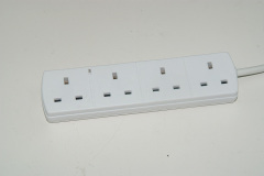 British standard extension power socket 4 way with 4 USB and switch