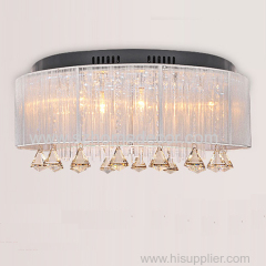 LED Retro Hotel bar restaurant pandent light E14 villa corridor iron crystal birdcage shape chandelier light