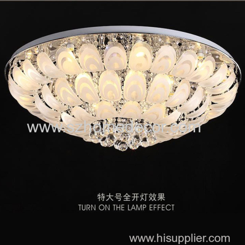 Rectangle modern crystal lighting hanging lights with clear crystal