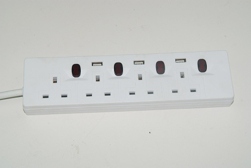 4ways UK extension socket Power strip electric