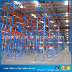 Industrial sheet metal iron tier single deep selective pallet rack