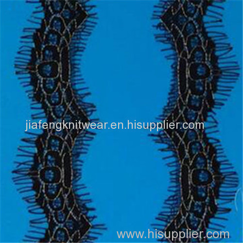 New design black/white nylon soft eyelash lace trim