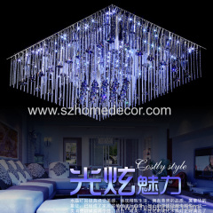 luxury hotel villa lobby big crystal chandelier