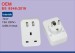 Double UK socket to EU Plug Adapter Converts 2 pin Euro Wall Plug travel electric adapter