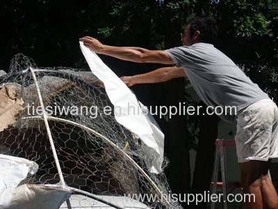 Chicken Wire Sculpture Used as Frame for Plants Floats