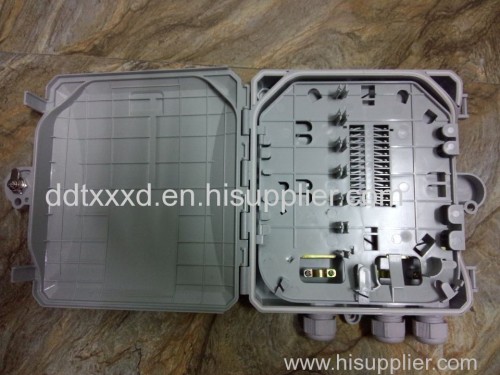 White Outdoor Fiber Optic Terminal Box 8 Port PLC Splitter / FTTH Box