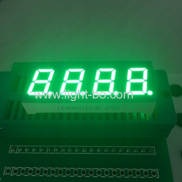 4 digit 0.4" ultra bright blue common anode 7 segment led display for temperature indicator