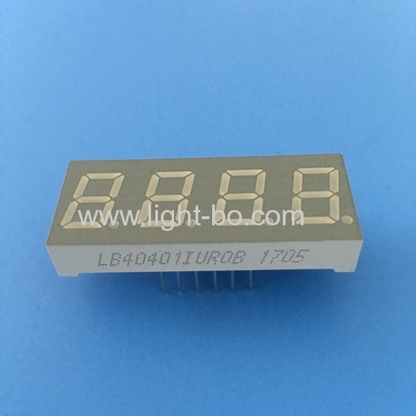 شاشة عرض LED حمراء فائقة الدقة مكونة من 4 أرقام وقياس 0.4 بوصة ومكونة من 7 قطاعات للتحكم في العملية