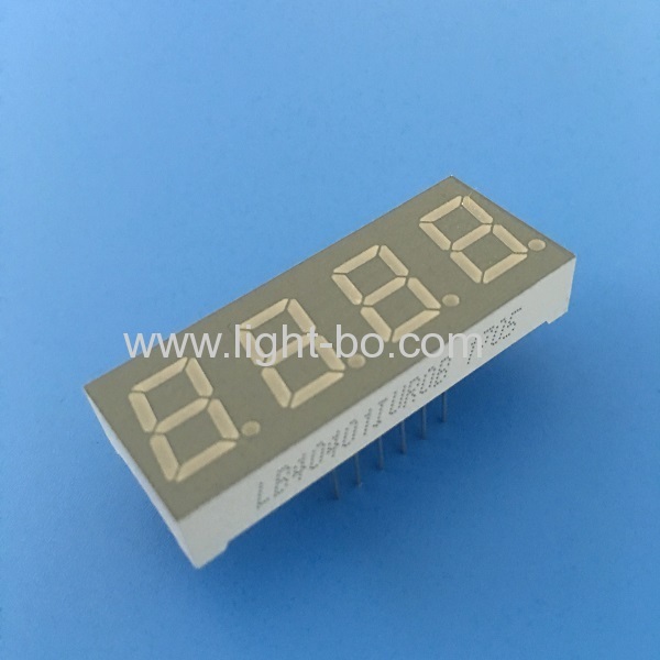 Ultra red 4 digit 0.4-inch common Anode 7 Segment led display for process control