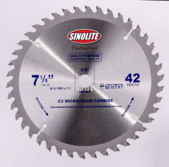 7-1/4" (184mm)-42T Circular Saw Blade Combination Teeth for Industrial Cutting