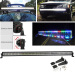 Straight 42" 240W Chasing RGB Halo LED Light Bar with Bluetooth App Control Combo Beam Off Road Light bar