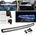 Nicoko 22"120W Chasing RGB Halo LED work Light Bar Curved Head Lamp by Bluetooth Control for Off Road truck car 4x4